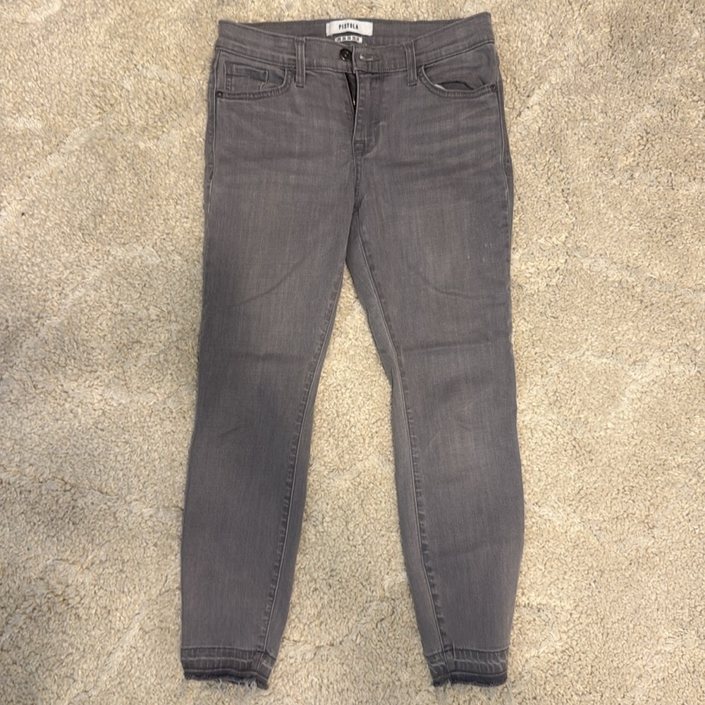 Pistola Audrey Gray Released Hem Skinny Jeans 26